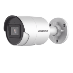 HIKVISION Bala IP 4 Megapixel / Lente 2.8 mm / 40 mts IR EXIR / Exterior IP67 / WDR 120 dB / PoE / Micrófono Integrado / Videoanaliticos (Filtro de Falsas Alarmas) / Metal / MicroSD DS-2CD2043G2-I(U)