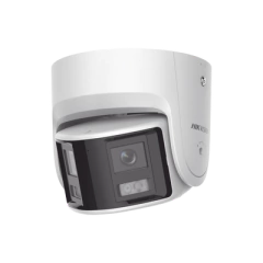 HIKVISION [ PROTECCIÓN ACTIVA ] Turret IP Panorámica 4 Megapíxel / 180° / Imagen a Color 24/7 / PoE / WDR 130° / IP67 / ACUSENSE / Protección Activa (Luz Estroboscópica y Alarma Audible) / MicroSD MOD: DS-2CD2347G2P-LSU/SL(C)