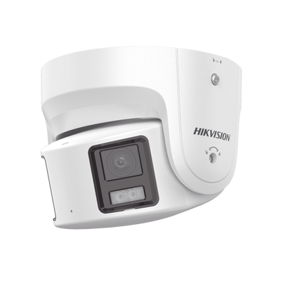 HIKVISION [ PROTECCIÓN ACTIVA ] Turret IP Panorámica 8 Megapixel / 180° / Imagen a Color 24/7 / PoE / WDR 130° / IP67 / ACUSENSE / Protección Activa (Luz Estroboscópica y Alarma Audible) / MicroSD MOD: DS-2CD2387G2P-LSU/SL(C)