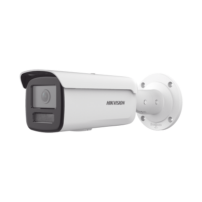 HIKVISION Bala IP 2 Megapixel / Lente 4 mm / 80 mts IR EXIR /Exterior IP67 / WDR 120 dB / PoE / Videoanaliticos (Filtro de Falsas Alarmas) / Onvif / MicroSD DS-2CD2T23G2-4I(D)