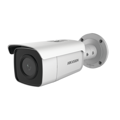 HIKVISION Bala IP 8 Megapixel / Filtro de Falsas Alarmas / Lente 2.8 mm / 60 mts IR EXIR / Exterior IP67 / Sirena y Luz Integrado / Micrófono Integrado / Entrada y Salida de Audio y Alarmas / MicroSD MOD: DS-2CD2T86G2-ISU/SL(C)