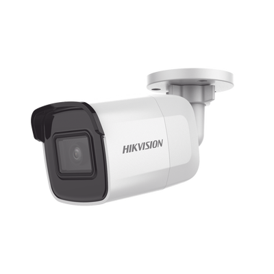 HIKVISION Bala IP 4 Megapixel / Lente 2.8 mm / 40 mts IR EXIR /Exterior IP67 / IK10 / Videoanaliticos Integrados / PoE / WDR 120 dB / Ultra baja Iluminación / Detección Facial / MicroSD MOD: DS-2CD3045G0-I(B)
