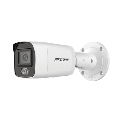 HIKVISION Bala IP 4 Megapixel / Imagen a color 24/7 / Lente 2.8 mm / Luz Blanca 40 mts / Exterior IP67 / WDR 120 dB / Audio y Alarma / Captura Facial / Onvif / MicroSD DS-2CD3047G2-LS