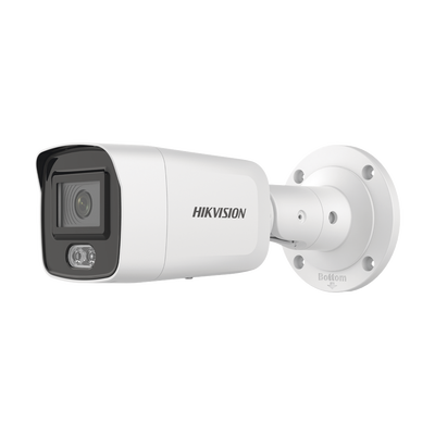 HIKVISION Bala IP 4 Megapixel / Imagen a color 24/7 / Lente 2.8 mm / Luz Blanca 40 mts / Exterior IP67 / WDR 130 dB / Entrada y Salida de Audio y Alarma / Captura Facial / Onvif / MicroSD DS-2CD3047G2-LS(C)