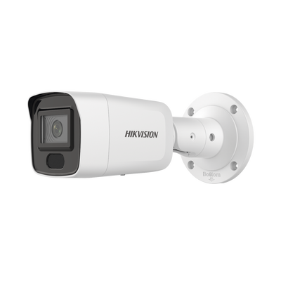 HIKVISION Bullet IP 8 Megapixel / Lente 2.8 mm / Micrófono Integrado / 40 mts IR / Exterior IP67 / WDR 120 dB / Entrada y Salida de Audio y Alarma / Captura Facial / Onvif / MicroSD DS-2CD3086G2-IS(C)