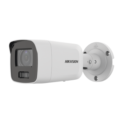HIKVISION Bala IP 8 Megapixel / Imagen a color 24/7 / Lente 2.8 mm / Micrófono Integrado / Luz Blanca 40 mts / Exterior IP67 / WDR 130 dB / Entrada y Salida de Audio y Alarma / Captura Facial / Onvif / MicroSD DS-2CD3087G2-LSU(C)