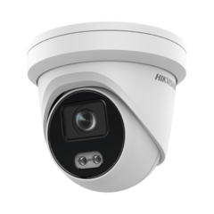HIKVISION Turret IP 4 Megapixel / Imagen a color 24/7 / Lente 4 mm / Luz Blanca 40 mts / Exterior IP67 / Micrófono Integrado / WDR 120 dB / Audio y Alarma / Onvif / MicroSD DS-2CD3347G2-LSU(C)