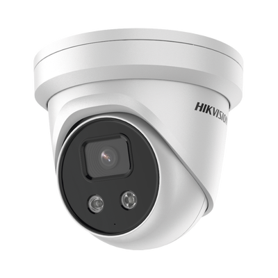HIKVISION Turret IP 5 Megapixel / Lente 2.8 mm / Micrófono Integrado / 40 mts IR / Exterior IP67 / WDR 120 dB / Audio y Alarma / Captura Facial / Onvif / MicroSD DS-2CD3356G2-ISU(C)