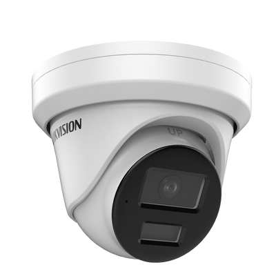 HIKVISION Turret IP 6 Megapixel / Lente 2.8 mm / Micrófono Integrado / 40 mts IR / Exterior IP67 / WDR 120 dB / Entrada y salida de Audio y Alarma / Captura Facial / Onvif / MicroSD DS-2CD3366G2-IS(U)(H)