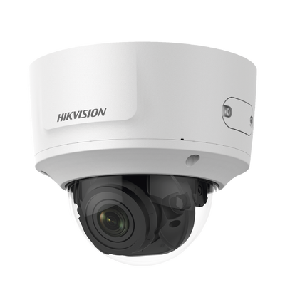 HIKVISION Domo IP 4 Megapixel / Lente Mot. 2.7 a 13.5 mm / 40 mts IR EXIR / Exterior IP66 / IK10 / WDR 120 dB / PoE / Audio y Alarmas / Videoanaliticos Integrados / MicroSD DS-2CD3746G2-IZS(H)