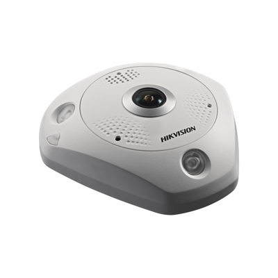 HIKVISION Fisheye IP 6 Megapixel / 180° - 360° / DEWARPING / dWDR / Uso en Interior / 15 mts IR / Entrada y Salida de Audio y Alarma / Múltiples Vistas / MicroSD MOD: DS-2CD6365G0-IS(B)