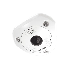 HIKVISION Fisheye IP 12 Megapixel / 180° - 360° / DEWARPING / Exterior IP67 / IK10 / 15 mts IR / Entrada y Salida de Audio y Alarma / Múltiples Vistas / Micrófono Integrado / microSD MOD: DS-2CD63C5G0E-IVS(B) - comprar en línea