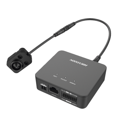 HIKVISION Pinhole IP 2 Megapixel / Lente 3.7 mm / 2 Mts Cable / PoE / Ideal para Cajeros Automáticos (ATM) / WDR / Micro SD / Cámara Tipo Block MOD: DS-2CD6425G1-20