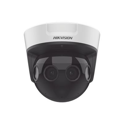 HIKVISION PanoVu Series / Vista Panorámica 180° / 8 Megapixel en Total / 4 Lentes 2.8 mm (2 Megapixel) / 20 mts IR EXIR / Exterior IP67 / IK10 / 12 Vcc / PoE+ / MicroSD MOD: DS-2CD6924G0-IHS(C)