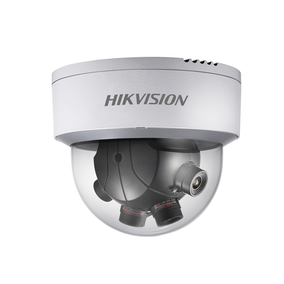 HIKVISION PanoVu series / Vista Panorámica 180° / 4 lentes 2 Megapixel / IK10 / IP66 / 8 MP en Total / Defog / dWDR / DARKFIGHTER / PoE+ / MicroSD MOD: DS-2CD6986F-H