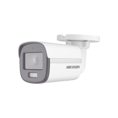 HIKVISION Bala TURBOHD 2 Megapixel (1080p) / Imagen a color 24/7 / Lente 2.8 mm / Luz Blanca 20 mts / Exterior IP67 / dWDR / Micrófono Integrado DS-2CE10DF0T-LFS