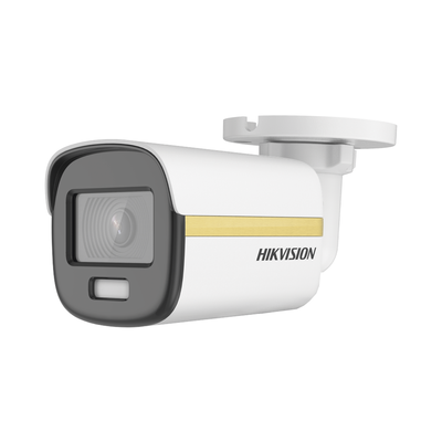 HIKVISION Bala TURBOHD 2 Megapixel (1080p) / Imagen a color 24/7 / Lente 2.8 mm / Luz Blanca 20 mts / Exterior IP67 / WDR 130 dB / Micrófono Integrado MOD: DS-2CE10DF3T-FS