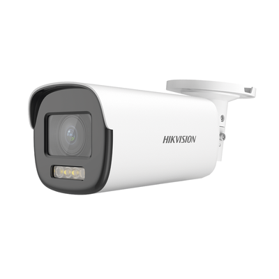 HIKVISION Bala TURBOHD 2 Megapixel (1080p) / Imagen a color 24/7 / Lente Mot. 2.8-12 mm / Luz Blanca 40 mts / Exterior IP68 / WDR 130 dB / HLC MOD: DS-2CE19DF8T-AZE