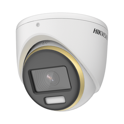 HIKVISION Turret TURBOHD 2 Megapixel (1080p) / Imagen a color 24/7 / Lente 2.8 mm / Luz Blanca 20 mts / Exterior IP67 / WDR 130 dB MOD: DS-2CE70DF3T-MF