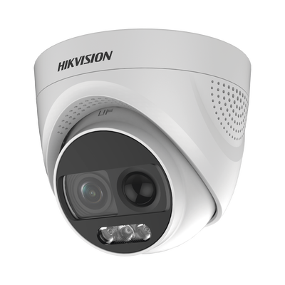 HIKVISION Domo TURBOHD 2 Megapixel (1080p) / Imagen a color 24/7 / Lente 2.8 mm / Luz Blanca 20 mts / Exterior IP67 / WDR 130dB / Sensor PIR / Salida de alarma MOD: DS-2CE72DFT-PIRXOF28