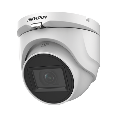 HIKVISION Turret TURBOHD 5 Megapixel / Lente 2.8 mm / 30 mts IR EXIR / Exterior IP67 / Metal / 4 en 1 / dWDR MOD: DS-2CE76H0T-ITMF(C)