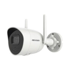HIKVISION Bala IP 2 Megapixel / Lente 2.8 mm / 30 mts IR / Exterior IP66 / Wi-Fi / dWDR / H.265+ / Micrófono y Bocina Interconstruido / MicroSD MOD: DS-2CV2021G2-IDW(D)