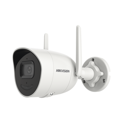 HIKVISION Bala IP 2 Megapixel / Lente 2.8 mm / 30 mts IR / Exterior IP66 / Wi-Fi / dWDR / H.265+ / Micrófono y Bocina Interconstruido / MicroSD MOD: DS-2CV2021G2-IDW(D)