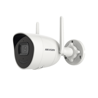 HIKVISION Bala IP 4 Megapixel / Lente 2.8 mm / 30 mts IR / Exterior IP66 / Wi-Fi / WDR 120 dB / H.265 / Micrófono y Bocina Interconstruido / MicroSD MOD: DS-2CV2041G2-IDW(E)