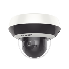 HIKVISION Mini Domo PTZ IP 4 Megapixel / 4X Zoom / H.265+ / 20 mts IR EXIR / WDR / PoE / IK10 /Exterior IP66 / DarkFighter / Micrófono Integrado / MicroSD MOD: DS-2DE2A404IW-DE3(C0)(S6)(C)