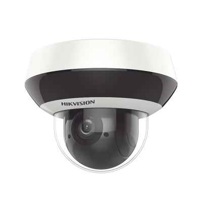 HIKVISION Mini Domo PTZ IP 4 Megapixel / 4X Zoom / H.265+ / 20 mts IR EXIR / WDR / PoE / IK10 /Exterior IP66 / DarkFighter / Micrófono Integrado / MicroSD MOD: DS-2DE2A404IW-DE3(C0)(S6)(C)