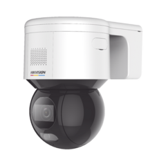 HIKVISION Domo PT IP 4 Megapixel / Imagen a Color 24/7 / Lente 4 mm / Luz Blanca 30 mts / Exterior IP66 / ACUSENSE (Evita Falsas Alarmas) / PoE+ / Micrófono y Bocina Integrada / WDR 120 dB / MicroSD MOD: DS-2DE3A400BW-DE(F1)