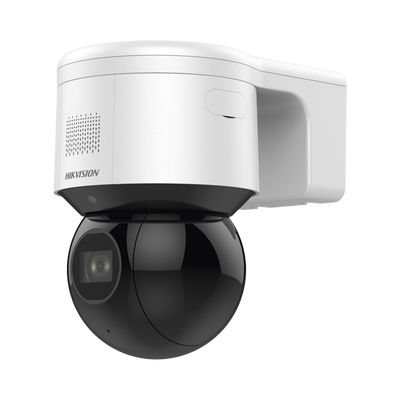 HIKVISION Domo PTZ IP 4 Megapixel / 4X Zoom Óptico / 50 mts IR EXIR / Luz Estroboscópica / Sirena Integrada / WDR 120 dB / PoE+ / IP66 / Ultra Baja Iluminación / Micrófono y Bocina Interconstruido / Micro SD MOD: DS-2DE3A404IW-DE(S6)