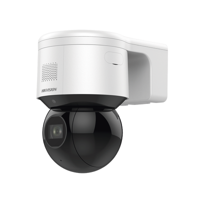 HIKVISION Domo PTZ IP 4 Megapixel / 4X Zoom Óptico / 50 mts IR EXIR / Luz Estroboscópica / Sirena Integrada / WDR 120 dB / PoE+ / IP66 / Ultra Baja Iluminación / Micrófono y Bocina Interconstruido / Micro SD DS-2DE3A404IWG-E