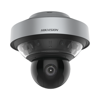 HIKVISION Domo PanoVu series / Vista Panorámica 180° / 4 Lentes de 4 Megapixel + PTZ 4 Megapixel de 40X Zoom / Posicionamiento 3D / IP66 / IK10 / WDR 120 dB / microSD MOD: DS-2DP1618ZIXS-DE/440(F0)(P4)