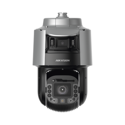 HIKVISION [TandemVu] Domo PTZ IP 4 Megapixel con Cámara Panoramica 4 Megapixel / 42X Zoom / 300 mts IR y 30 mts Luz Blanca / IP67 / IK10 / Autoseguimiento / Wiper / Deep learning / Entrada-Salida de Audio y Alarma / Ultra Baja Iluminación / microSD MOD: DS-2SF8C442MXS-DLW(14F1)(P3)