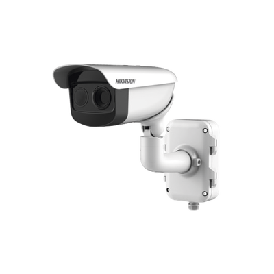 HIKVISION Bala IP Térmica 384 X 288 / Lente 25 mm / Termométrica / Detección de Temperatura /Exterior IP66 / MicroSD MOD: DS-2TD2836-25/V1