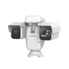 HIKVISION Punta de Poste IP Dual / Térmica 25 mm (384 X 288) + Óptico 40X / 200 mts IR / IP66 / Detección de Temperatura / microSD MOD: DS-2TD6237T-25H4L/W