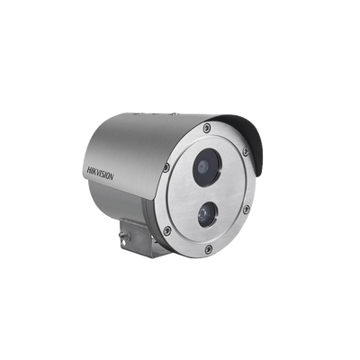 HIKVISION Bala IP 4 Megapixel ANTI-EXPLOSION / Lente 4 mm / 30 Mts IR / NEMA 4X / C5-M / Gabinete Anticorrosión / 316L / IP68 / MicroSD MOD: DS-2XE6242F-IS(D)/316L