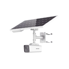 HIKVISION Kit Solar IP All in One / Cámara Bala ColorVu 4 Megapixel / Lente 4mm / Panel Solar / Batería de Respaldo de Litio 23.2Ah (Hasta 24 Días) / Conexión 4G / Accesorios de Instalación MOD: DS-2XS2T47G1-LDH/4G/C18S40