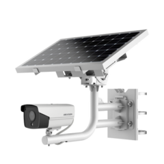 HIKVISION Kit Solar IP All in One / Cámara Bala 2 Megapixel DarkFighter / Lente 2.8 mm / Panel Solar / Batería de Respaldo (Hasta 60 Días) / Conexión 4G / Accesorios de Instalación MOD: DS-2XS6A25G0-I/CH20S40/K