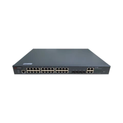 HIKVISION Switch Administrable de 24 Puertos PoE+ con 4 Puertos Gigabit y 4 Puertos SFP para Fibra Óptica DS-3D2228P