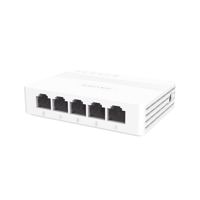 HIKVISION Switch Gigabit No Administrable de Escritorio con 5 puertos 10 / 100 / 1000 Mbps / Diseño Compacto y Estetico DS-3E0505D-E