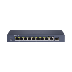 HIKVISION Switch PoE+ / No Administrable / 6 Puertos 10/100 Mbps PoE+ / 2 Puertos 10/100 PoE++(90 W) / 1 Puerto 10/100/1000 Uplink + 1 puerto SFP / PoE hasta 250 metros / 110 W MOD: DS-3E0510HP-E