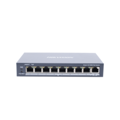 HIKVISION Switch Monitoreable PoE+ / 8 puertos 10/100 Mbps PoE+ / 1 puerto 10/100/1000 Mbps de Uplink / PoE hasta 250 metros / conexión remota desde Hik-ParnerPro / 110 W MOD: DS-3E1309P-EI