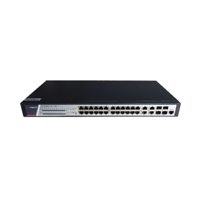 HIKVISION Switch Gigabit PoE+ / Administrable / 24 puertos 10/100/1000 Mbps PoE+ / 4 puertos 10/100/1000 Mbps + 4 puertos SFP de Uplink / 370 W MOD: DS-3E2528P(B)