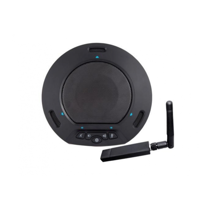 HIKVISION Micrófono y Bocina Inalámbrica Omnidireccional / DNR / Adaptador USB 2.4 GHz / Ideal para Videoconferencias MOD: DS-65VA300L