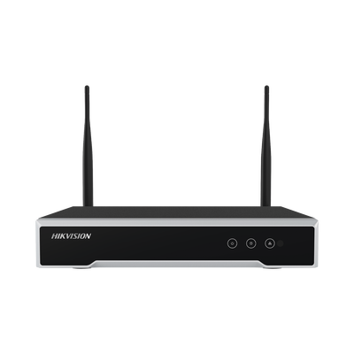 HIKVISION NVR 4 Megapixel / 4 canales IP / 1 Bahía de Disco Duro / 2 Antenas WIFI / Salida de Vídeo Full HD MOD: DS-7104NI-K1/W/M