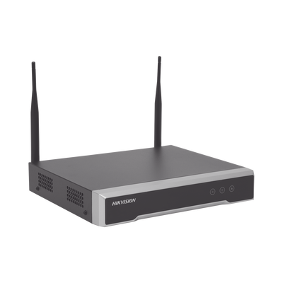 HIKVISION NVR 4 Megapixel / 8 canales IP / 1 Bahía de Disco Duro / 2 Antenas Wi-Fi / Salida de Vídeo Full HD MOD: DS-7108NI-K1/W/M(C)