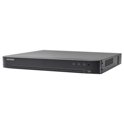 HIKVISION DVR 4 Megapixel / 4 Canales TURBOHD + 2 Canales IP / 1 Bahía de Disco Duro / 1 Canal de Audio / Vídeoanálisis MOD: DS-7204HQHI-K1