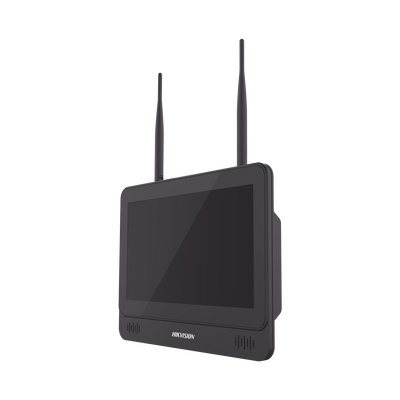 HIKVISION NVR 4 Megapixel / Pantalla LCD 11.6" / 4 canales IP / 1 Bahía de Disco Duro / 2 Antenas Wi-Fi / Salida de Vídeo Full HD MOD: DS-7604NI-L1/W